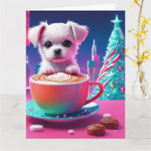 クリスマス折り畳みグリーティングカード カード (黄色い花)