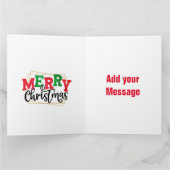 クリスマス折り畳みグリーティングカード カード (内部)