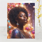 クリスマス折り畳みグリーティングカード カード (黄色い花)