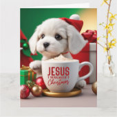 クリスマス折り畳みグリーティングカード カード (黄色い花)