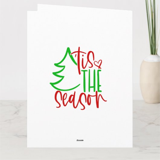 クリスマス折り畳みグリーティングカード カード (裏面)