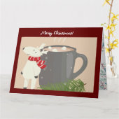 クリスマス折り畳みグリーティングカード カード (黄色い花)