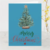 クリスマス折り畳みグリーティングカード カード (黄色い花)