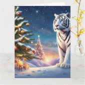 クリスマス折り畳みグリーティングカード カード (黄色い花)