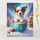 クリスマス折り畳みグリーティングカード カード (黄色い花)