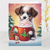 クリスマス折り畳みグリーティングカード カード (黄色い花)