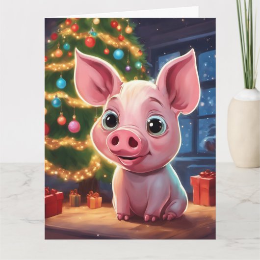 クリスマス折り畳みグリーティングカード カード (正面)