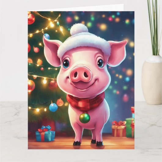 クリスマス折り畳みグリーティングカード カード (正面)