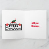 クリスマス折り畳みグリーティングカード カード (内部)