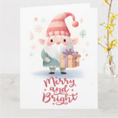 クリスマス折り畳みグリーティングカード カード (黄色い花)