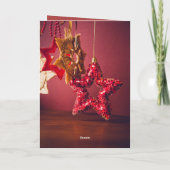 クリスマス折り紙カード – ホリデースターデザイン シーズンカード (裏面)