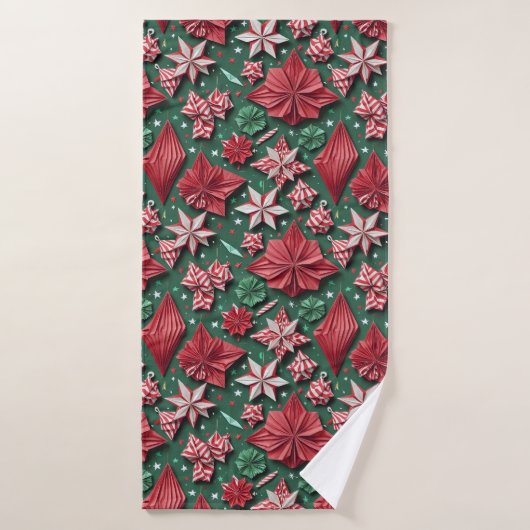 クリスマス折り紙手工芸品12 – バスタオル (バスタオル)