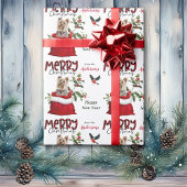 クリスマス抱き枕の可愛いヨークシャーテリアドッグ ラッピングペーパー