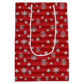 クリスマス抱き枕アフリカンアメリカンバッグ ミディアムペーパーバッグ (裏面)