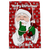 クリスマス抱き枕カスタムサンタ節バッグ ミディアムペーパーバッグ (正面)