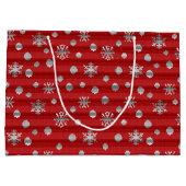 クリスマス抱き枕カスタムサンタ節バッグ ラージペーパーバッグ (裏面)