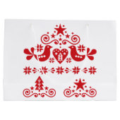 クリスマス抱き枕クリスマスススススウェーデンパターン ラージペーパーバッグ (裏面)