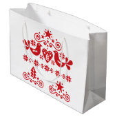 クリスマス抱き枕クリスマスススススウェーデンパターン ラージペーパーバッグ (裏面アングル)