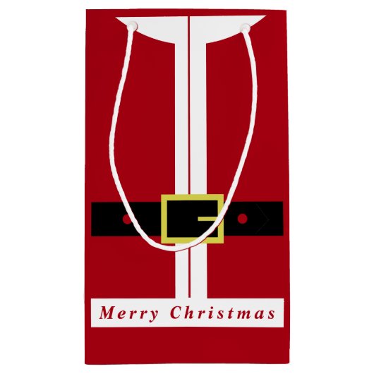 クリスマス抱き枕サンタギフトのためにあなたおもしろい- スモールペーパーバッグ (裏面)