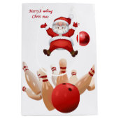 クリスマス抱き枕サンタボーリング ミディアムペーパーバッグ (正面)