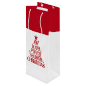 クリスマス抱き枕ジョイ・ラブピース信じ ワインギフトバッグ (裏面アングル)