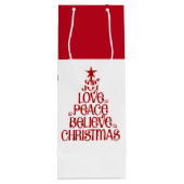 クリスマス抱き枕ジョイ・ラブピース信じ ワインギフトバッグ (裏面)