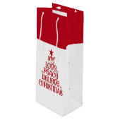 クリスマス抱き枕ジョイ・ラブピース信じ ワインギフトバッグ (正面アングル)