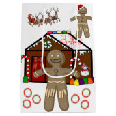 クリスマス抱き枕ジンジャーブレッドマン ミディアムペーパーバッグ (裏面)