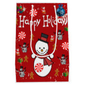 クリスマス抱き枕ハッピーホリデー ミディアムペーパーバッグ (裏面)