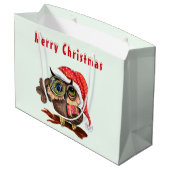 クリスマス抱き枕ベビーフクロウwithギフト ラージペーパーバッグ (裏面アングル)