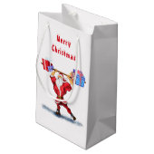 クリスマス抱き枕ボディビルダーSanta with Gift スモールペーパーバッグ (裏面アングル)
