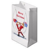 クリスマス抱き枕ボディビルダーSanta with Gift スモールペーパーバッグ (正面アングル)