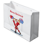 クリスマス抱き枕ボディビルダーSanta with Gift ラージペーパーバッグ (正面アングル)