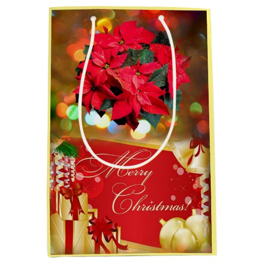 クリスマス抱き枕メリークリスマス ミディアムペーパーバッグ (正面)