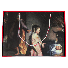 クリスマス抱き枕ルネッサンス出生 ラージペーパーバッグ