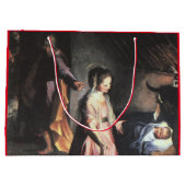 クリスマス抱き枕ルネッサンス出生 ラージペーパーバッグ (裏面)