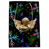 クリスマス抱き枕天使 ミディアムペーパーバッグ (正面)