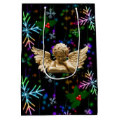 クリスマス抱き枕天使 ミディアムペーパーバッグ (裏面)