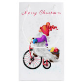 クリスマス抱き枕格言とバイクとギフト スモールペーパーバッグ (裏面)