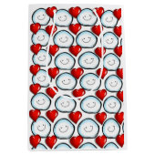 クリスマス抱き枕雪だるま ミディアムペーパーバッグ (正面)