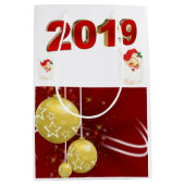 クリスマス抱き枕2019 ミディアムペーパーバッグ (正面)