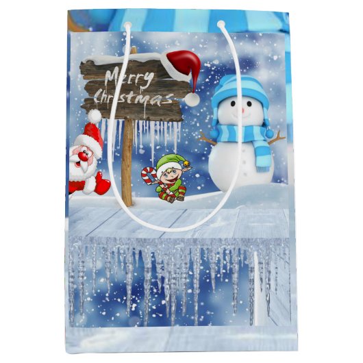 クリスマス抱き枕 ミディアムペーパーバッグ (正面)