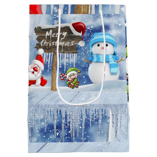 クリスマス抱き枕 ミディアムペーパーバッグ (裏面)