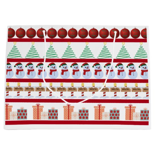 クリスマス抱き枕 ラージペーパーバッグ (正面)