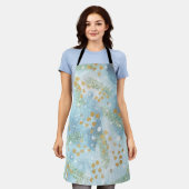 クリスマス抽象芸術アート エプロン (着用した状態)