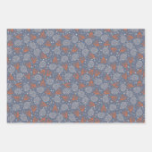 クリスマス抽象芸術スケッチパインコーンパインブーシュ ラッピングペーパーシート (正面3)