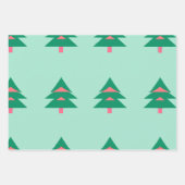 クリスマス抽象芸術ツリーのラッピング紙 ラッピングペーパーシート (正面3)