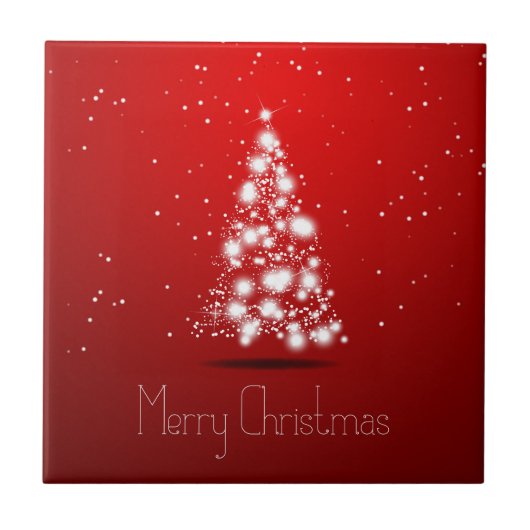 クリスマス抽象芸術ツリー タイル (正面)