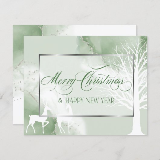 クリスマス抽象芸術バジェットセージ冬樹 (正面/裏面)