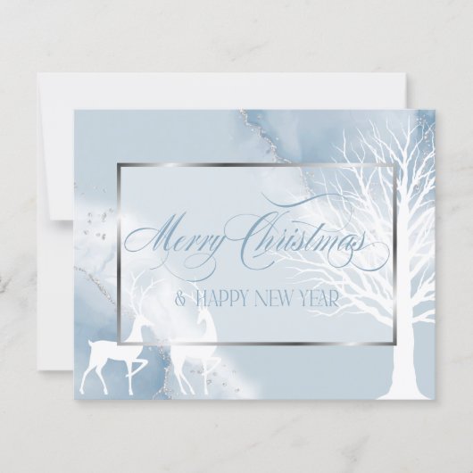 クリスマス抽象芸術バジェットダスティブルーウィンターツリー (正面)